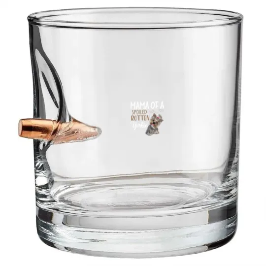 Discover Yorkie Dog Bullet Whiskey Glasses - Yorkie Mom, Dog Lover Gift Bullet Whiskey Glasses