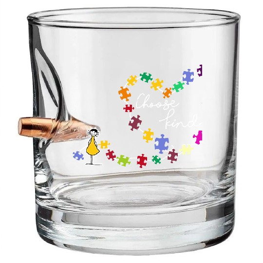 Discover Choose Kind Bullet Whiskey Glasses