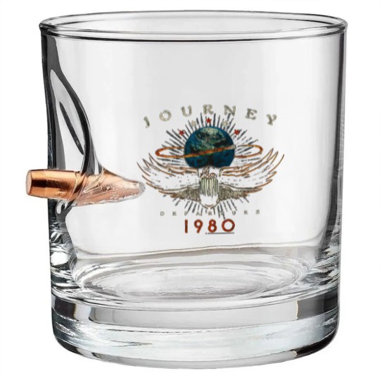 Discover American Classics Journey 1980 Black Womens Distressed Bullet Whiskey Glasses Bullet Whiskey Glasses