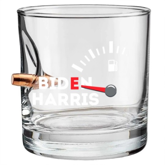 Discover Funny Biden Gas Bullet Whiskey Glasses | Empty Fuel Tank Gas Shortage Bullet Whiskey Glasses