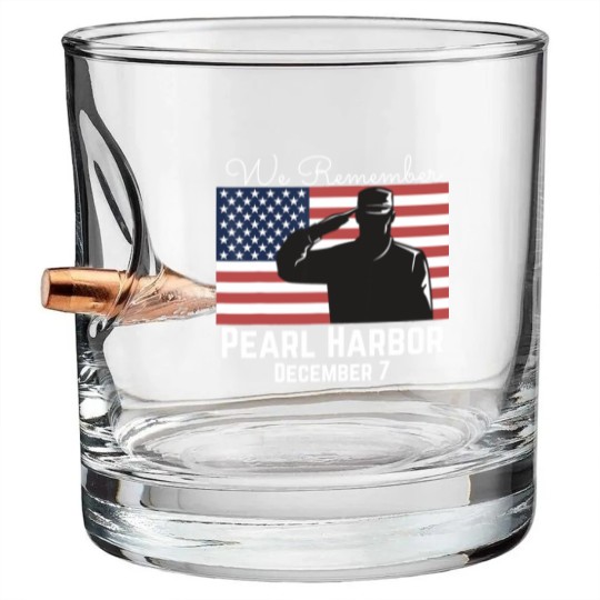 Discover We Remember Pearl Harbor Bullet Whiskey Glasses