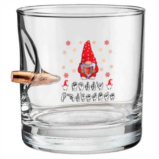 Discover Asl Merry Christmas American Sign Language Bullet Whiskey Glasses