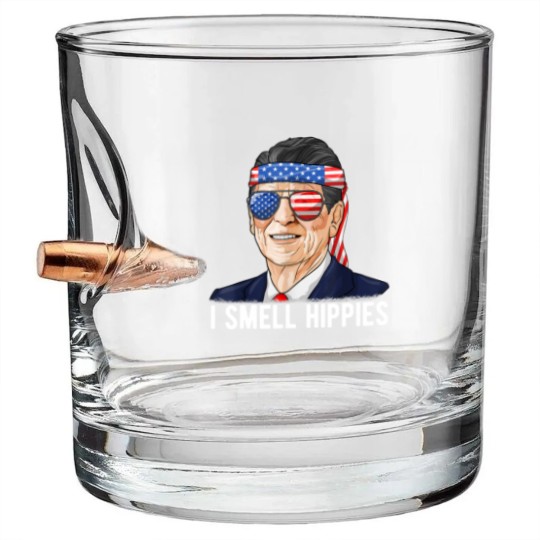 Discover Reagan Ronald Bullet Whiskey Glasses Conservative President I Smell Hippies Bullet Whiskey Glasses