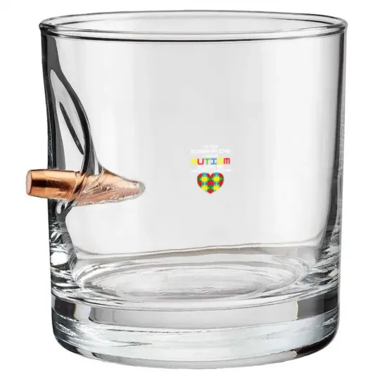 Discover I Have Autism I'm Not Misbehaving Bullet Whiskey Glasses