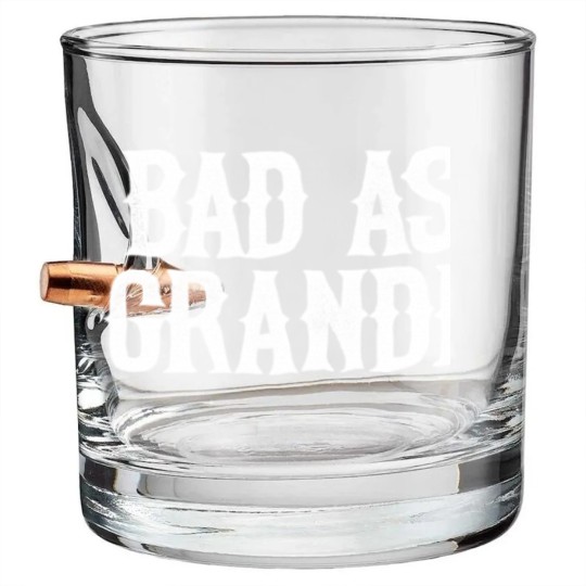 Discover Men's Bullet Whiskey Glasses Bad Ass Grandpa