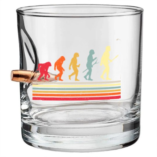 Discover Retro Golf Evolution Gift For Golfers & Golf Players Bullet Whiskey Glasses