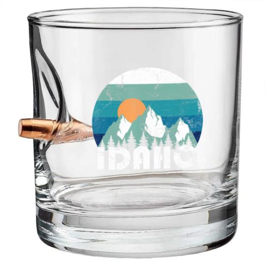 Discover Idaho State Retro Vintage Bullet Whiskey Glasses