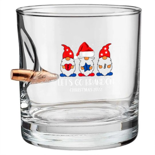 Discover Let's Go Brandon Conservative Merry Christmas 2022 Costume Bullet Whiskey Glasses
