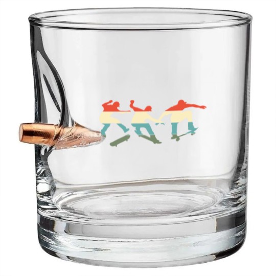 Discover Skateboard Skateboarding Skateboarders Bullet Whiskey Glasses