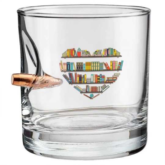 Discover Cool Books Reading Book Lover Literacy Bullet Whiskey Glasses