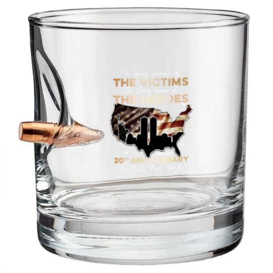 Discover September 11th 20th Anniversary We Will Never Forget Bullet Whiskey Glasses 9/11 20th Bullet Whiskey Glasses Bullet Whiskey Glasses