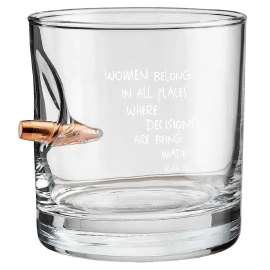 Discover Womens Equal Rights Women Rights Political Feminism Feminist Gift V-Neck Bullet Whiskey Glasses