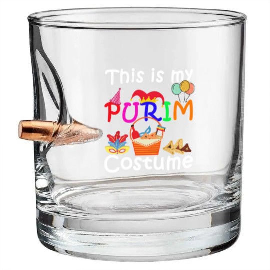 Discover This Is My Purim Costume Jewish Bullet Whiskey Glasses