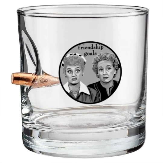 Discover Friendship Goals - Lucy And Ethel - Bullet Whiskey Glasses
