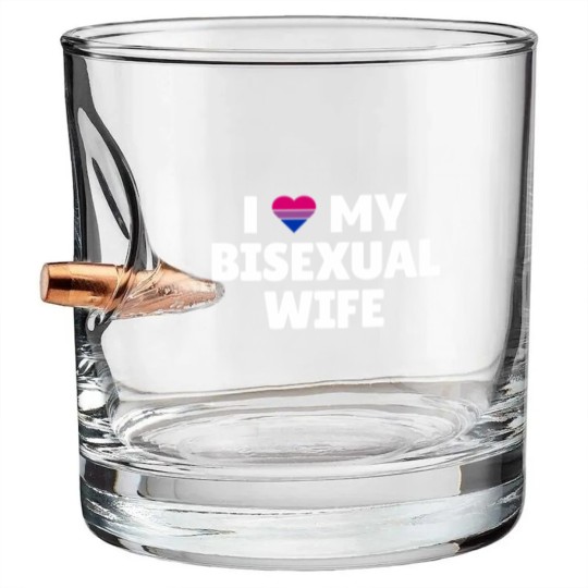 Discover Bisexual Pride - I Love My Bisexual Wife Bullet Whiskey Glasses