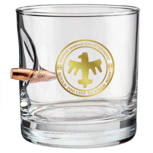 Discover Service Guarantees Citizenship. - Starship Troopers - Bullet Whiskey Glasses