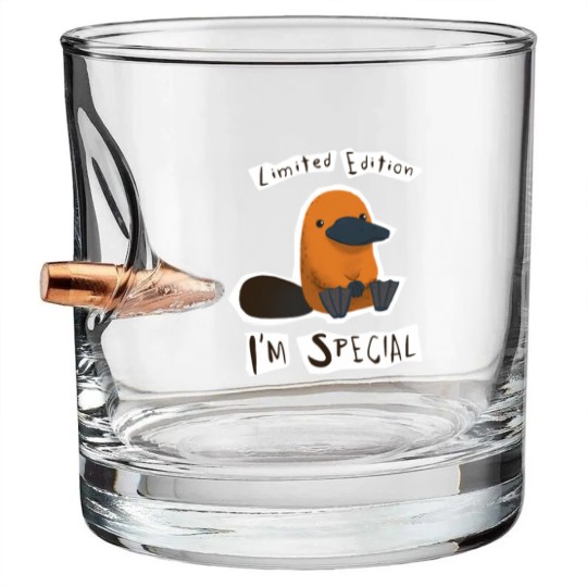Discover  - I'm Special Platypus - Cute Weird Animal - Platypus - Bullet Whiskey Glasses