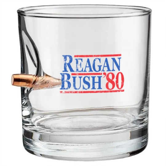 Discover Vintage Ronald Reagan George Bush 1980 Bullet Whiskey Glasses