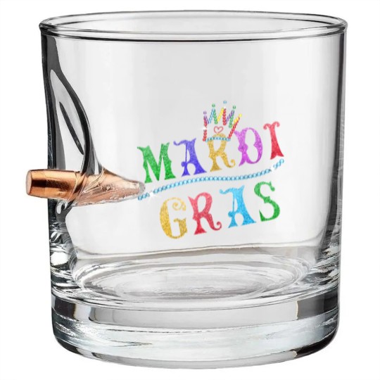 Discover Mardi Gras Crown Bullet Whiskey Glasses - Funny Mardi Gras Costume Bullet Whiskey Glasses
