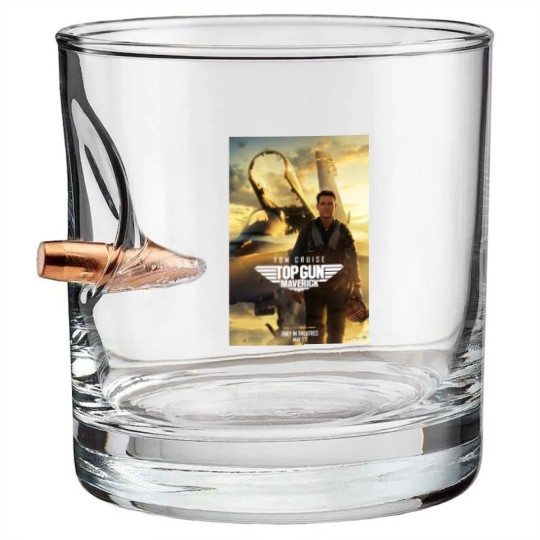 Discover Tom Cruise Top Gun Maverick Jets Flying Navy Pilot Movie 2022 New Film Bullet Whiskey Glasses