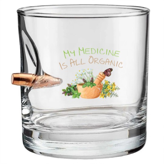 Discover Herbs My Medicine Is All Organic Plants Gardener Bullet Whiskey Glasses