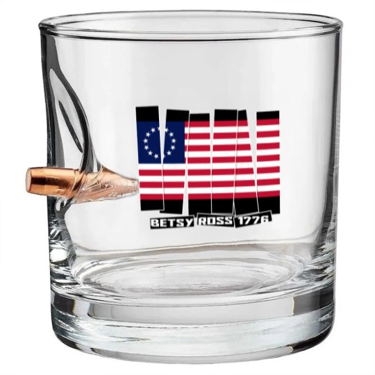 Discover Betsy Ross flag 1776 - Rush Limbaugh Betsy Ross - Bullet Whiskey Glasses