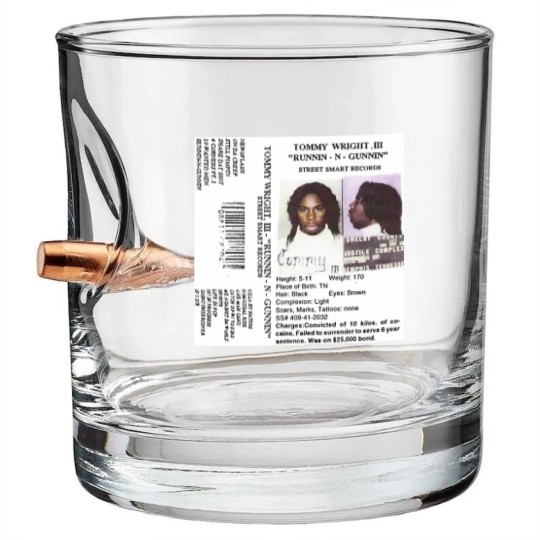 Discover Runnin N Gunnin Tommy Wright the 3rd Bullet Whiskey Glasses