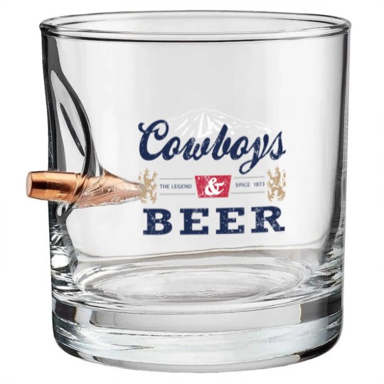 Discover Cowboys And Beer Bullet Whiskey Glasses, Vintage Vibe Western Bullet Whiskey Glasses