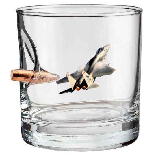 Discover F-15C Eagle afterburner no background - F 15 Eagle - Bullet Whiskey Glasses