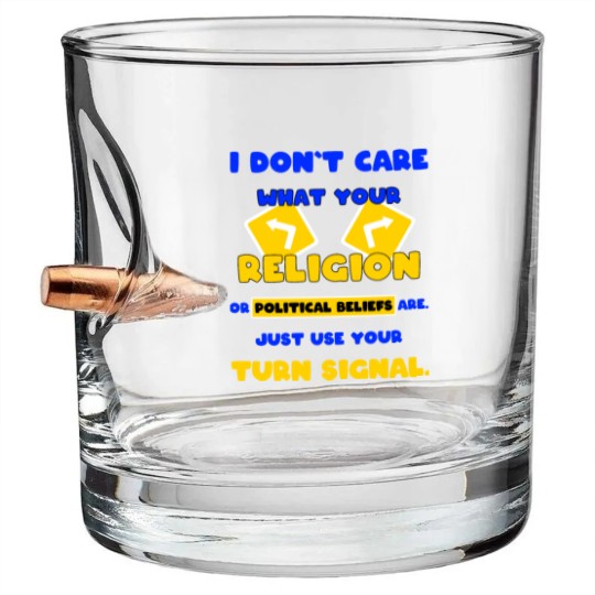 Discover Turn signal use road traffic idiots stupid Bullet Whiskey Glasses