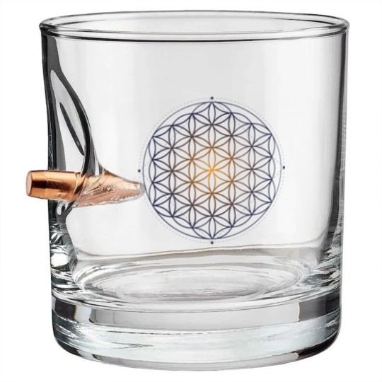 Discover Sacred Geometry Flower of Life - Sacred Geometry - Bullet Whiskey Glasses