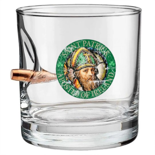 Discover Saint Patrick Apostle of Ireland distressed Bullet Whiskey Glasses
