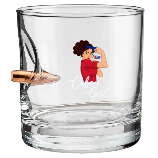 Discover Cuban Girl, Cubana Flag Cuban Girl Bullet Whiskey Glasses