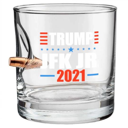 Discover T.r.u.m.p JFK Jr. 2021 Vote For T.r.u.m.p Desantis 2024 Election Bullet Whiskey Glasses