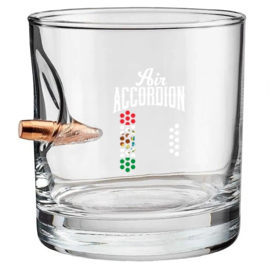 Discover Air Accordion Mexico Mexican Flag Bullet Whiskey Glasses