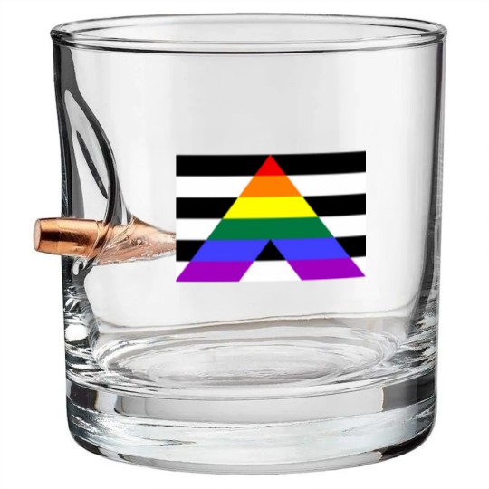Discover Straight Ally Pride Flag  Essential Bullet Whiskey Glasses