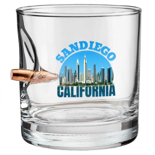 Discover San Diego California Bullet Whiskey Glasses