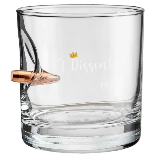 Discover I Dissent RBG Ruth Bader Ginsburg Bullet Whiskey Glasses