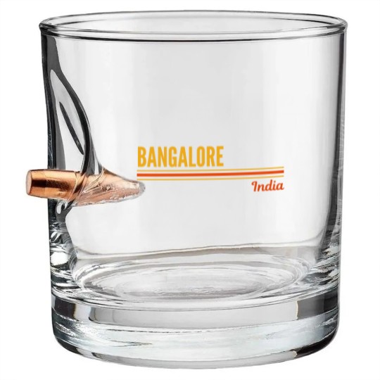 Discover Bangalore India Bullet Whiskey Glasses