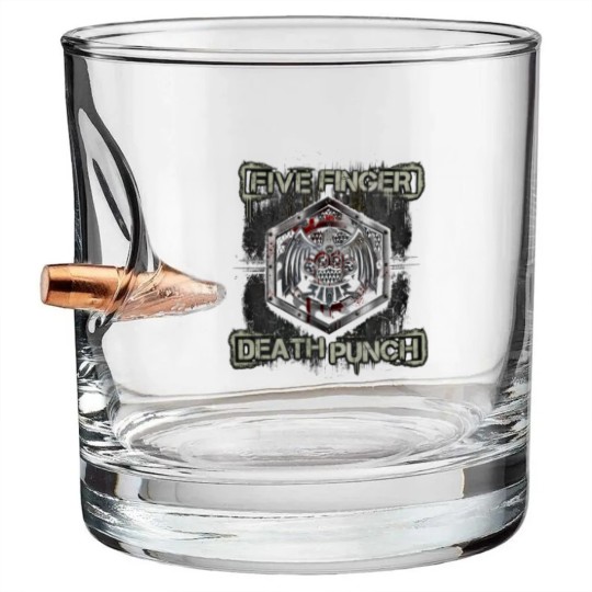 Discover Five Finger Death Punch Deputized Bullet Whiskey Glasses