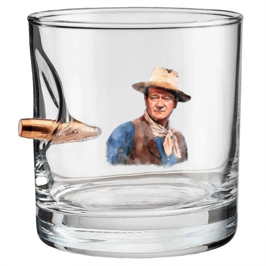 Discover John Wayne "The Duke" - Watercolor - John Wayne - Bullet Whiskey Glasses