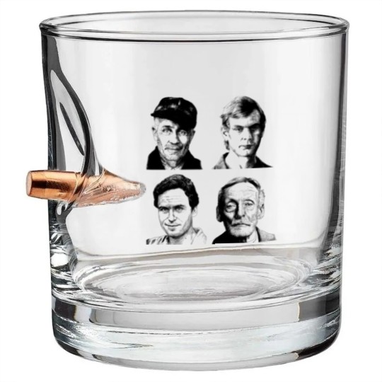 Discover American Serial Killer - Ted Bundy - Bullet Whiskey Glasses