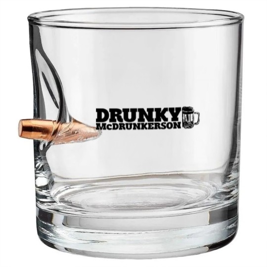 Discover DRUNKY McDRUNKERSON Bullet Whiskey Glasses