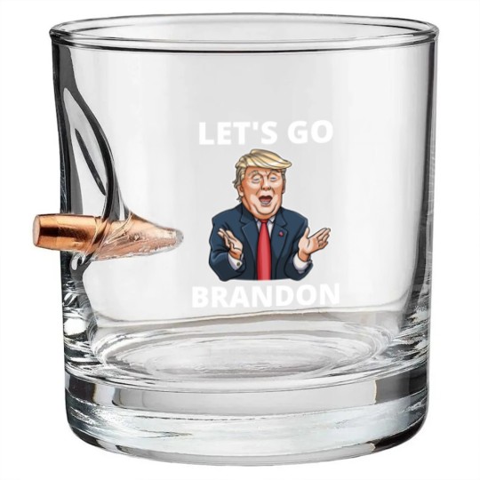 Discover Lets Go Brandon America Flag Bullet Whiskey Glasses