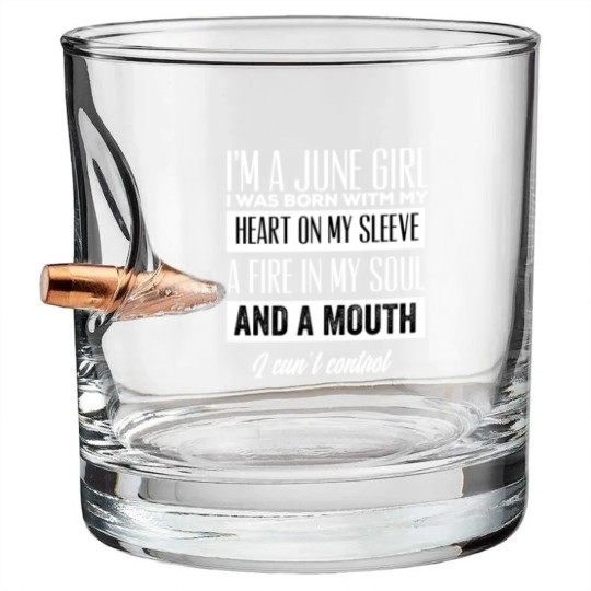 Discover Im a june girl - June Girl - Bullet Whiskey Glasses