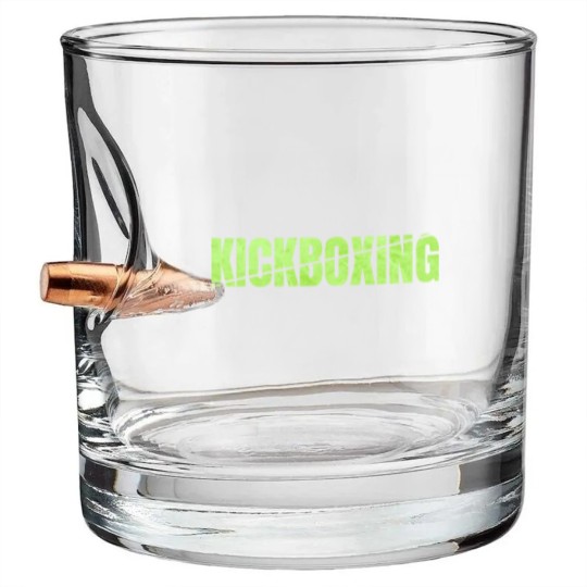 Discover Kickboxing Gift Logo Bullet Whiskey Glasses