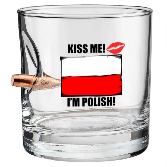 Discover Kiss Me I'm Polish Bullet Whiskey Glasses