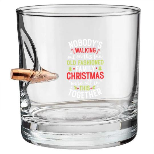 Discover Nobody's Walking Out On This Fun Old Family Christmas Xmas Bullet Whiskey Glasses