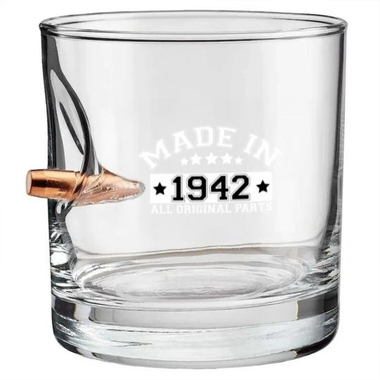 Discover MADE IN 1942 ALL ORIGINAL PARTS Bullet Whiskey Glasses