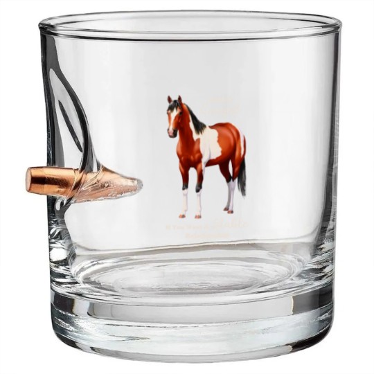 Discover Date A Cowgirl Bay Paint Horse - Horses - Bullet Whiskey Glasses